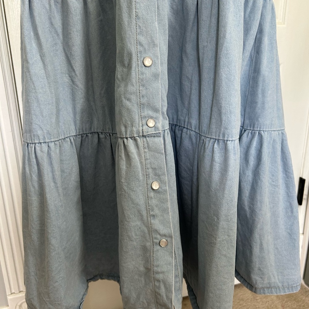 Polagram Light Blue Denim Button Down Dress - Picture 5 of 10